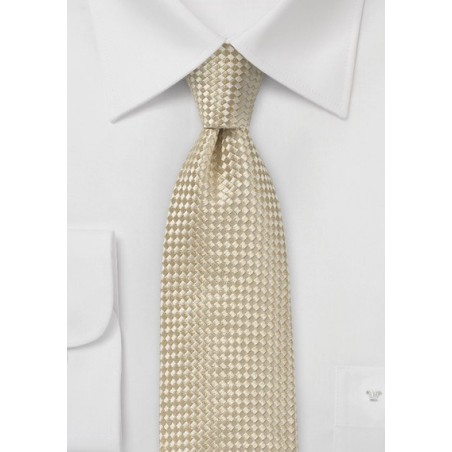 Champagne Colored Designer Silk Tie