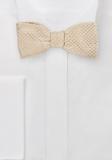 Champagne Color Designer Bow Tie