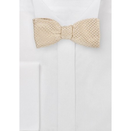 Champagne Color Designer Bow Tie