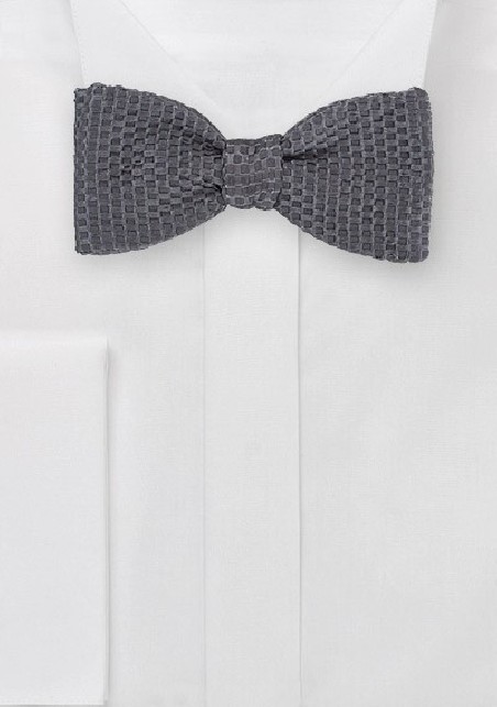 Elegant Self-Tied Bow Tie in Smoke Gray