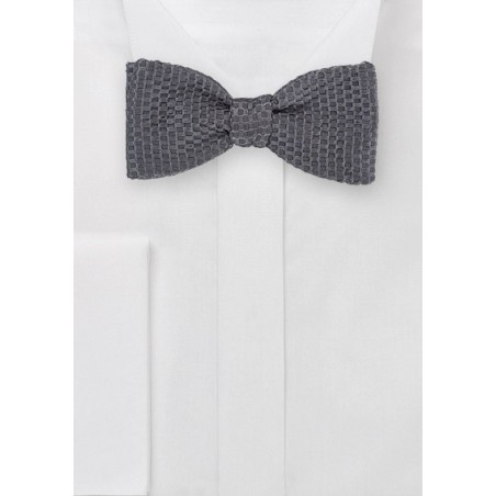 Elegant Self-Tied Bow Tie in Smoke Gray