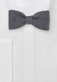 Elegant Self-Tied Bow Tie in Smoke Gray