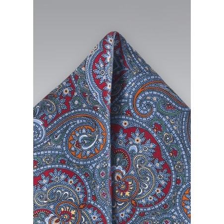 Moroccan Paisley Pocket Square