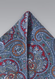Moroccan Paisley Pocket Square