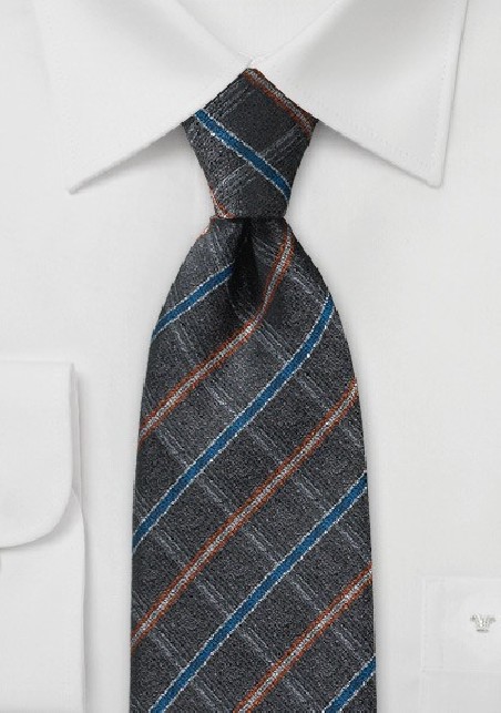 Pure Silk Necktie with Artistic Gray Design