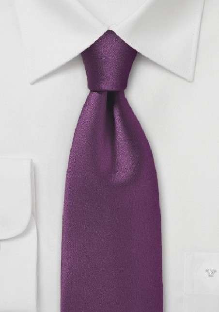 Solid Spiced Wine Tie Made from Pure Microfiber