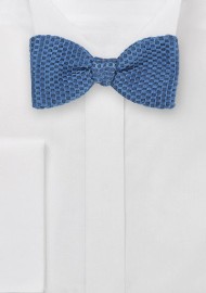 Textured Self-Tied Bow Tie in Teal
