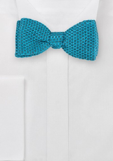 Bright Turquoise Self-Tied Bow Tie