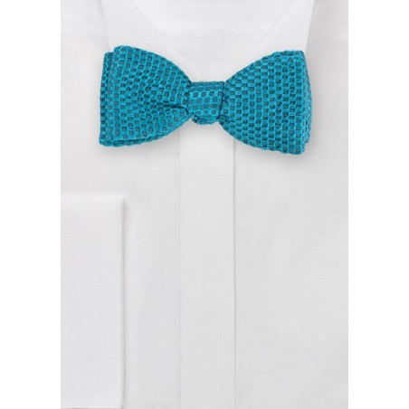 Bright Turquoise Self-Tied Bow Tie