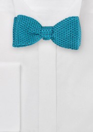 Bright Turquoise Self-Tied Bow Tie