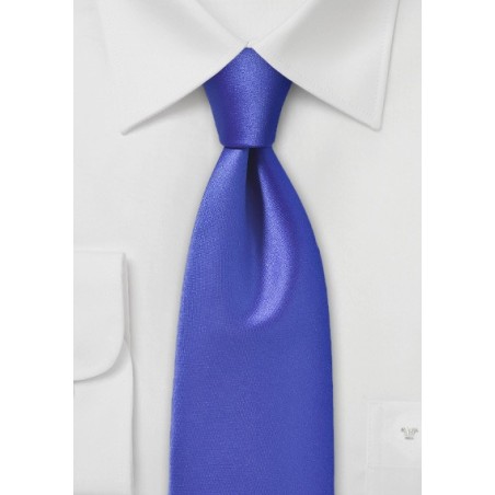 Solid Sapphire Blue Tie with Satin Finish