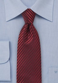 Narrow Striped Tie in Pure Silk Using Intricately Weave Technique