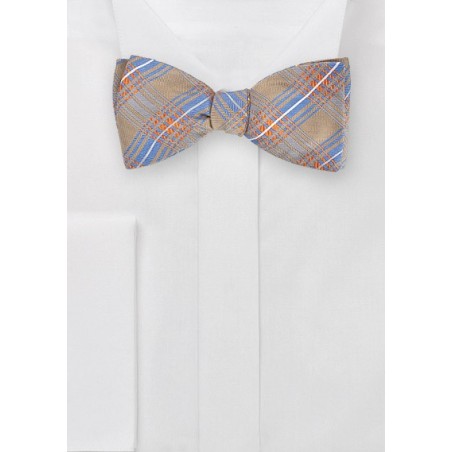 Dapper Self Tie Bow Tie in Camels