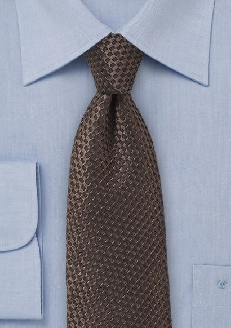 Contemporary Hazelnut Necktie in 100% Silk