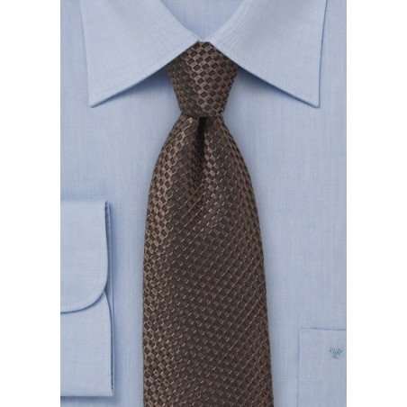 Contemporary Hazelnut Necktie in 100% Silk