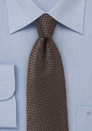 Contemporary Hazelnut Necktie in 100% Silk