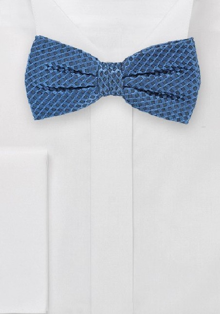 Dragonfly Blue Pre-Tied Bowtie with Unique Weave
