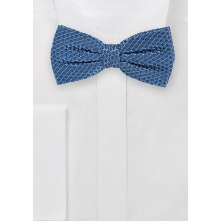 Dragonfly Blue Pre-Tied Bowtie with Unique Weave