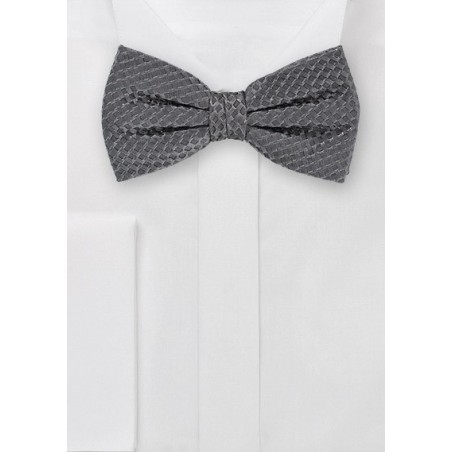 Mercury Gray Bowtie Made of Pure Silk