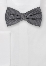 Mercury Gray Bowtie Made of Pure Silk