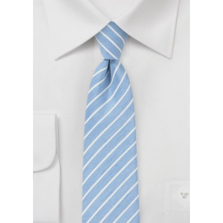 Cornflower Blue Linen Tie