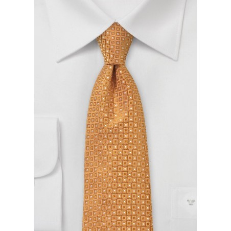 Tangerine Necktie with Contemporary Design