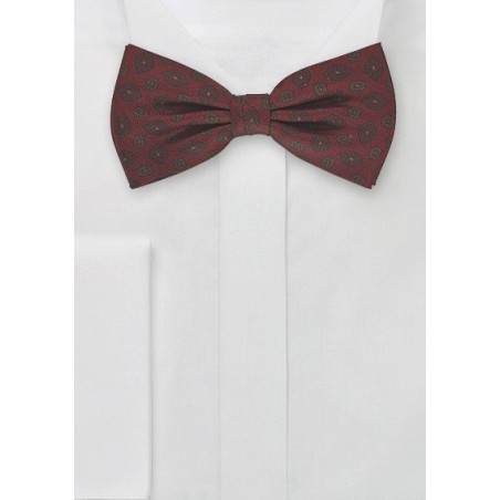 Mahogany Self Tie Paisley Bow Tie
