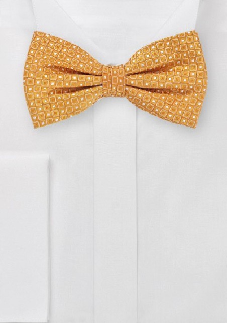 Sharp Tangerine Bowtie with Square Design