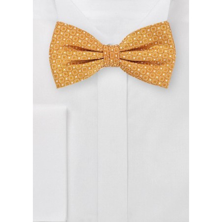 Sharp Tangerine Bowtie with Square Design