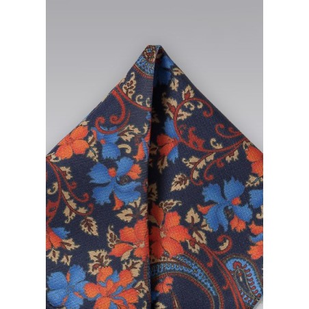 Vintage Floral Pocket Square