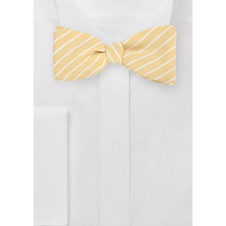 Summer Linen Bow Tie in Yellow