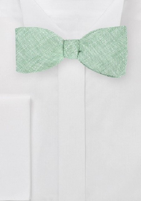Self Tie Bow Tie in Vintage Green