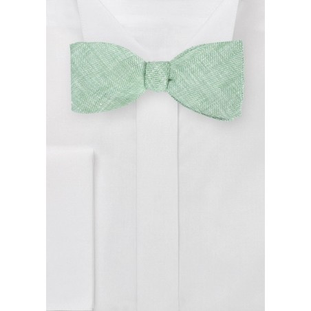 Self Tie Bow Tie in Vintage Green