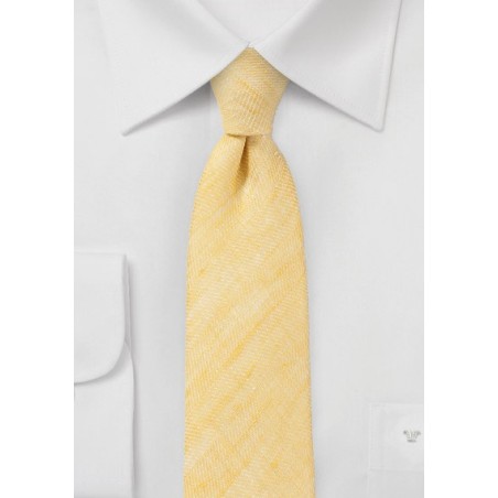 Skinny Tie in Vintage Yellow