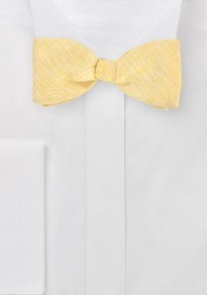 Linen Bow Tie in Vintage Yellow