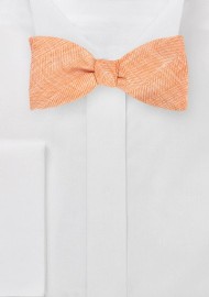 Self Tie Bow Tie in Vintage Tangerine