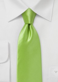 Bright Clover Green Necktie in Pure Italian Silk
