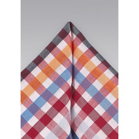 Seersucker Pocket Square in Brights