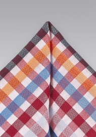 Seersucker Pocket Square in Brights