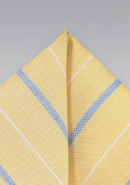Vintage Striped Pocket Square in Yellows