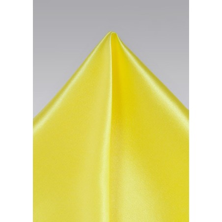 Bright Sun Yellow Pocket Square in Silk