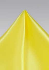 Bright Sun Yellow Pocket Square in Silk