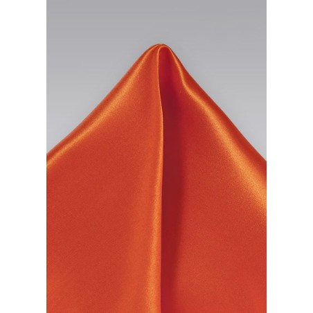 Pure Thai Silk Pocket Square in Tangerine