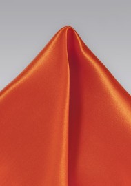 Pure Thai Silk Pocket Square in Tangerine