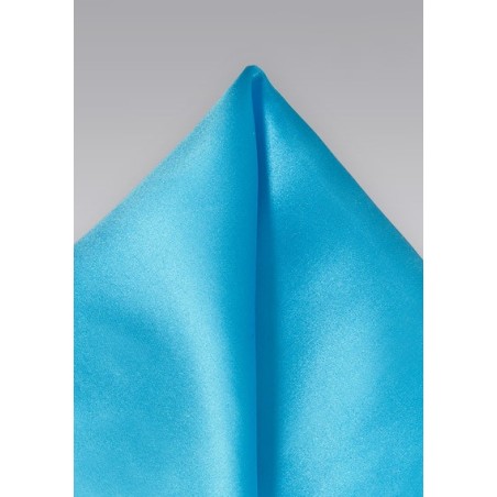 Mermaid Blue Handkerchief in Pure Silk