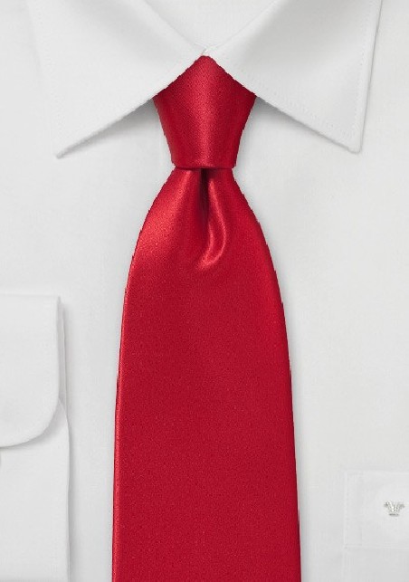 Rich Cherry Red Necktie in Silk