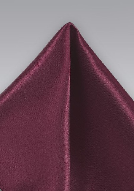 Designer Pocket Square in Deep Burgundy