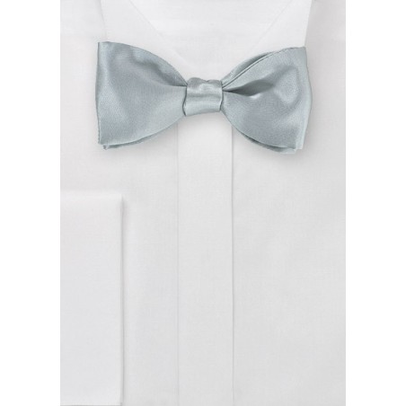 Steel Colored Self-Tie Bowtie in Silk