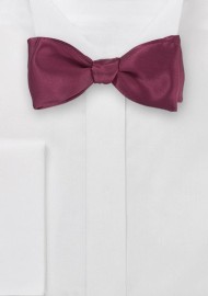 Pure Silk Bowtie in Wine Red