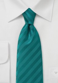 Teal Striped Men's Necktie